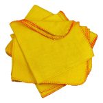 CleanWorks Professional All-Purpose Dusters | Yellow 50x40cm Microfibre Cloths | Pack of 10