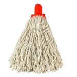 CleanWorks Professional EX PY Socket Mop Head | Colour-Coded Heavy-Duty Yarn | Red 200g
