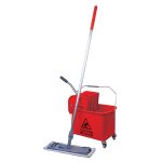 Professional Microfibre Mopping System - CleanWorks MicroClean Complete System Kit Red