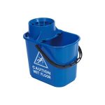 Professional Mop Bucket with Wringer | Colour-Coded Mopping System | Blue 15 Litre