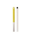 HW Professional Aluminium Threaded Handle | Colour-Coded Broom & Mop Shaft | Yellow 1.37m