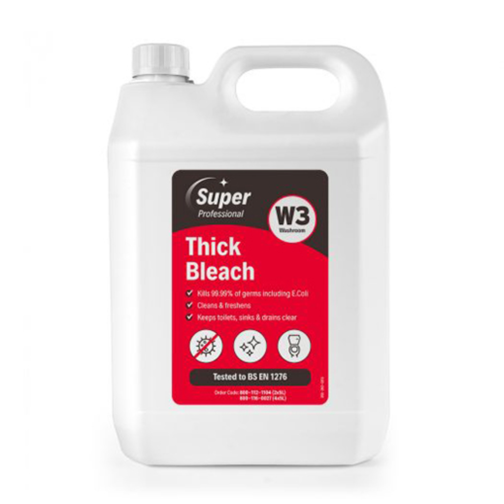 -Super-Professional-Thick-Bleach-5ltr Coventry Super Professional 4.7% Thickened Bleach – 5L (Pack of 4) - Image 1