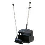 Professional Enclosed Lobby Broom Set – Vikan Closed Dustpan Kit (Grey)