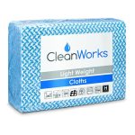 CleanWorks Blue Commercial Service Wipes – 100 General-Purpose Cleaning Cloth Pack