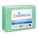 CleanWorks Green Colour-Coded Hygiene Wipes – 100 General-Purpose Cleaning Cloth Pack