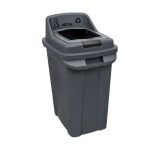 CleanWorks 70L Recycling Metal Waste Bin – Grey Eco Facility Collector