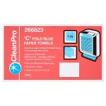 Hand Drying Paper Towels – CleanPro C Fold Blue Paper Towels (Box of 1 Box)