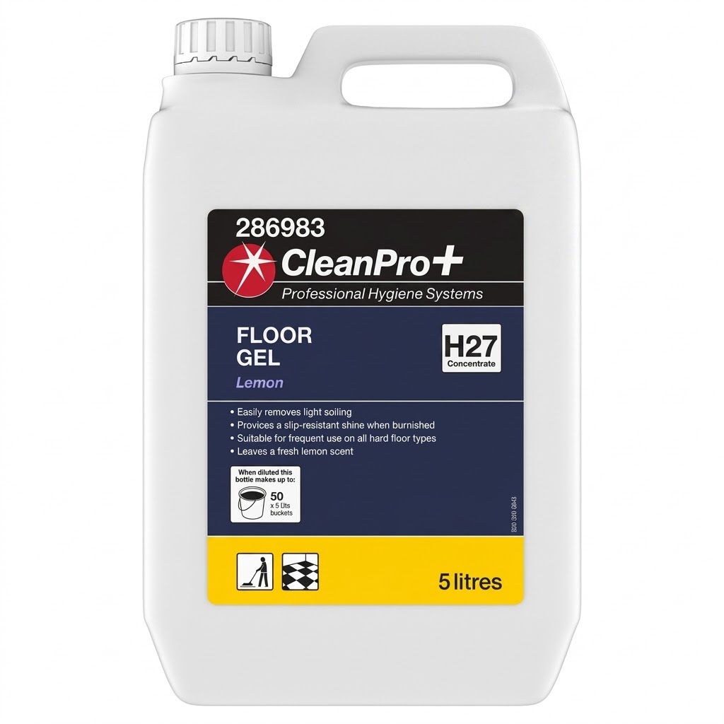 lemon floor gel cleanpro Commercial Floor Cleaner – CleanPro+ Floor Gel Lemon 5 Litres (Box of 2 Bottles) - Image 1