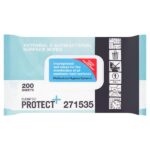 CleanPro Protect Antiviral & Antibacterial Disinfectant Surface Wipes (Single Pack of 200 Sheets)