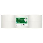 CleanPro Mini Jumbo White 2 Ply Toilet Rolls (Single Pack of 6 Rolls)