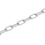 Galvanised Steel Long Link Chain 6mm (Priced per Metre)