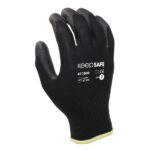 KeepSAFE 13 Gauge PU Palm Coated Gloves Black (Pack of 12 Pairs)