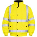 KeepSAFE High Visibility Waterproof Standard Bomber Jacket Yellow (Pack of 1)