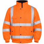 KeepSAFE High Visibility Waterproof Standard Bomber Jacket Orange (Pack of 1)