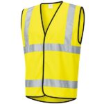 KeepSAFE High Visibility Double Band and Brace Waistcoat Yellow (Pack of 10)