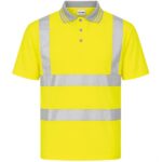 KeepSAFE High Visibility Short Sleeve Polo Shirt Yellow (Pack of 1)