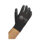KeepSAFE GLO168 Nitrile Palm Coated Work Gloves Black (Pack of 12 Pairs)