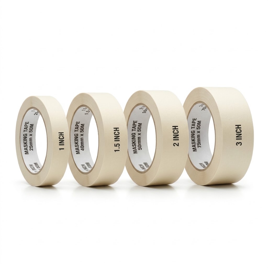 masking tap 1 Trade General Purpose Masking Tape 50m (25mm, 40mm, 50mm, 75mm) - Image 1