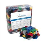 CleanWorks Mixed Coloured T-Shirt Cotton Rags 10kg Bag