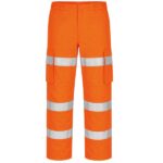 KeepSAFE High Visibility Three Band Cargo Trousers Orange Regular Leg (1 Pair)