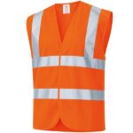 KeepSAFE High-Visibility Double Band & Brace Waistcoat Orange (Pack of 10)