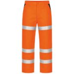KeepSAFE High Visibility Three Band Work Trousers Orange Regular Leg (1 Pair)