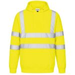 KeepSAFE High Visibility Waterproof Hooded Sweatshirt Yellow (Pack of 1)